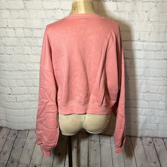 Women's Cropped Crewneck Pullover Sweatshirt - Wild Fable- Pink-Size XXL-NWT - Picture 4 of 5